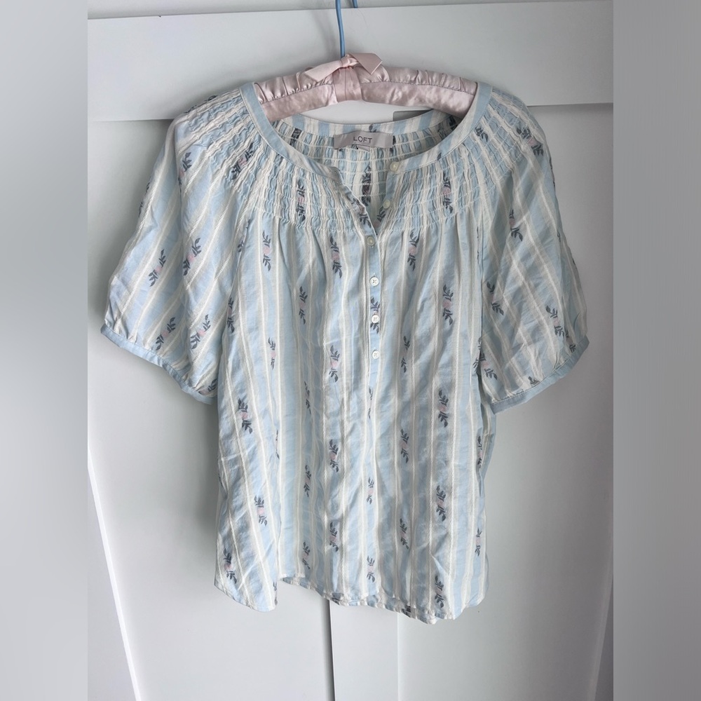 LOFT stripe & floral top!